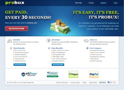 ProBux - get paid every 30 seconds